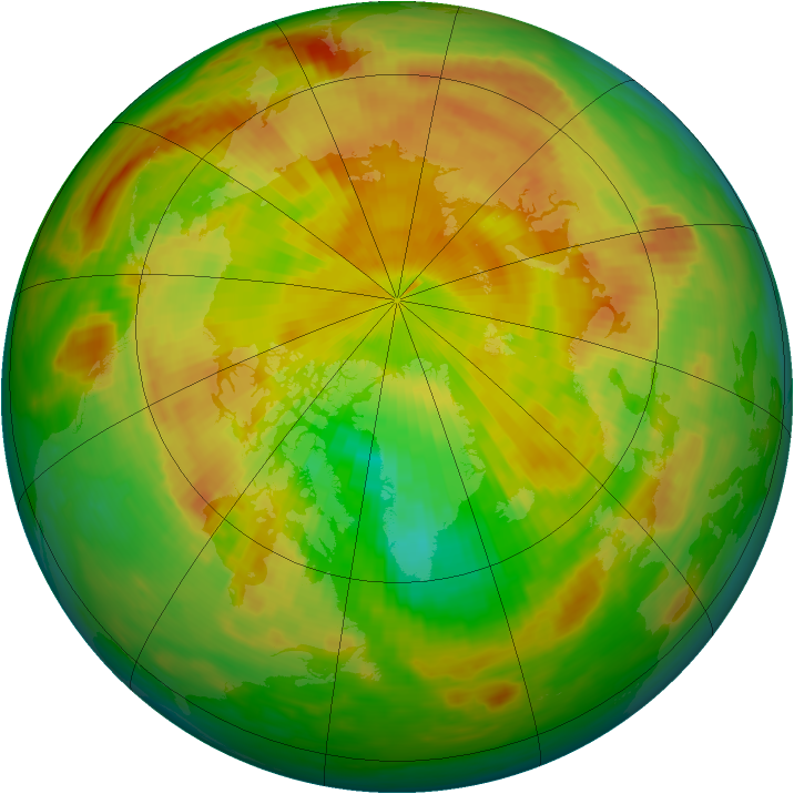 Arctic ozone map for 23 May 1985